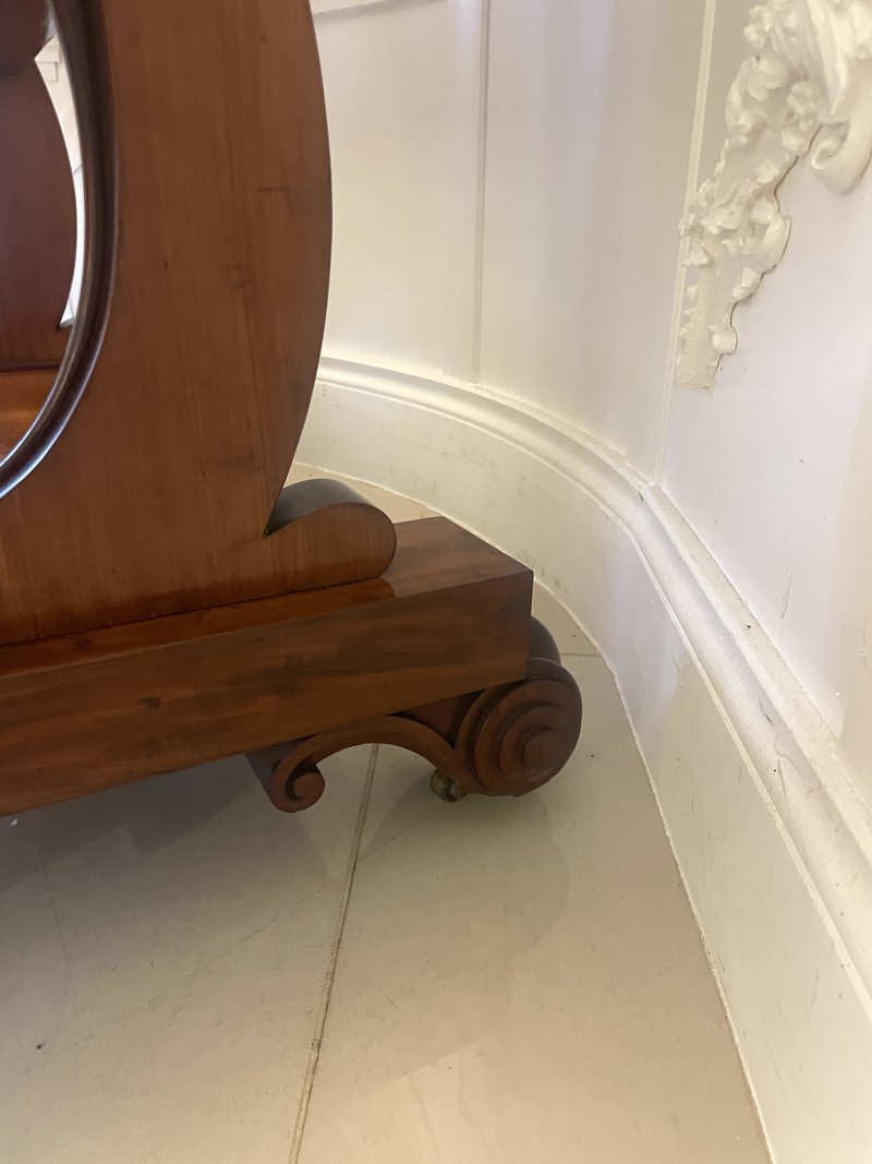 Large Antique Victorian Quality Mahogany Cheval Mirror - Image 13